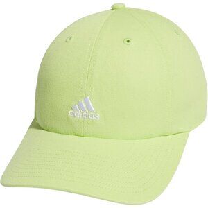 Adidas Women's Lime Green White Baseball Adjustable Cotton Athletic Relaxed Hat